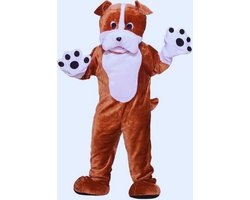 Uniek Forum Deluxe Pluche Bulldog Mascotte Kostuum - Bruin - One Size