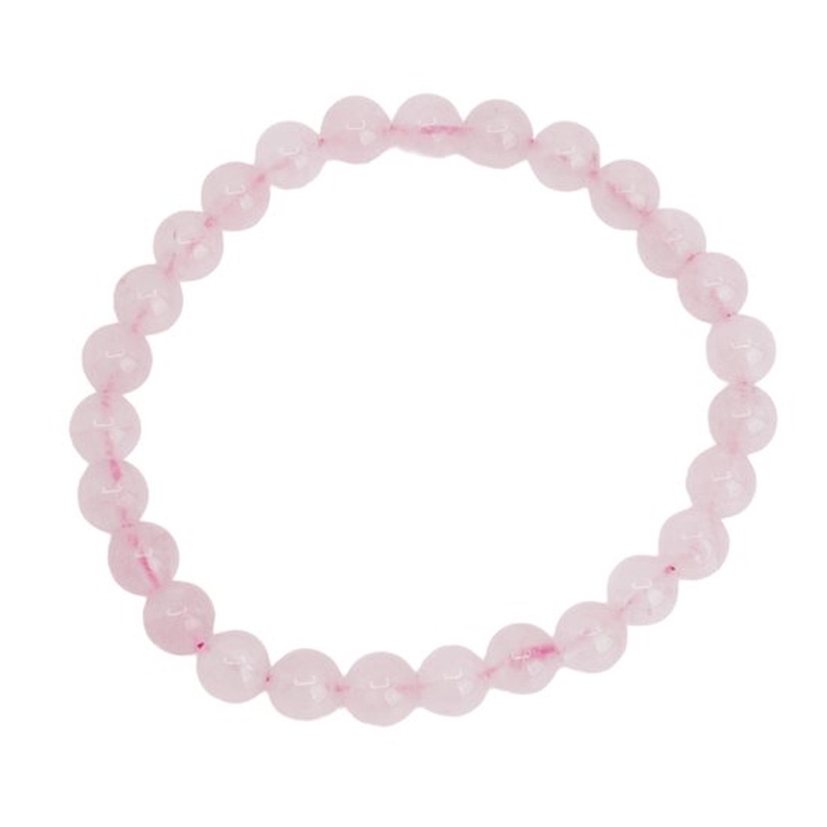 Armband Edelsteen Heren Groot Rozenkwarts 21 cm 8 mm