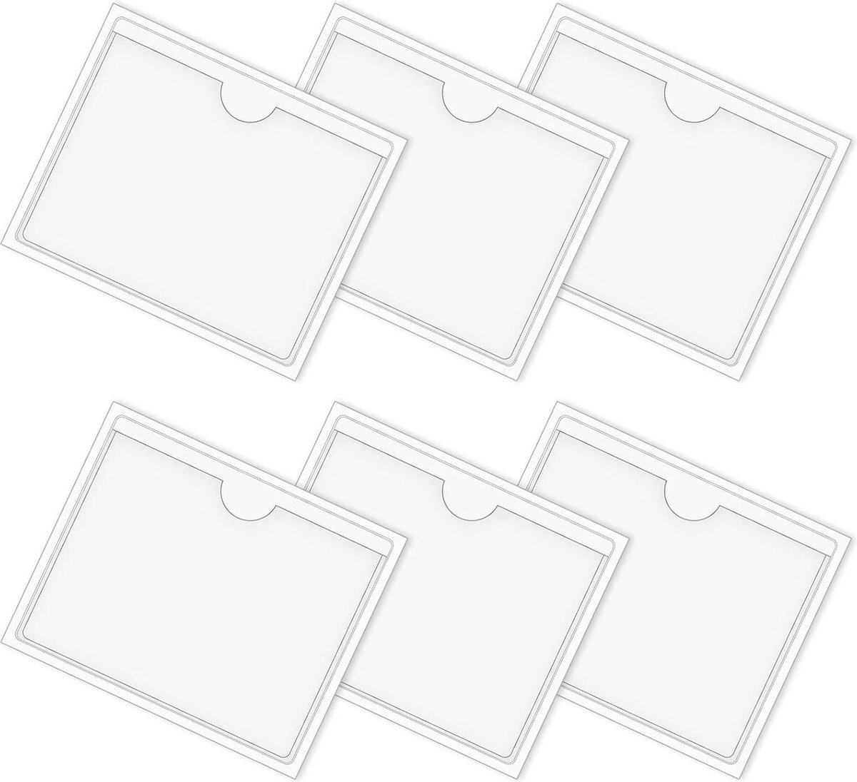 Zak enveloppen - 6 stuks zelfklevende plastic kaarthoesjes - 8 x 10 cm - visitekaartjeszakken - indexkaarten beschermhoes .
