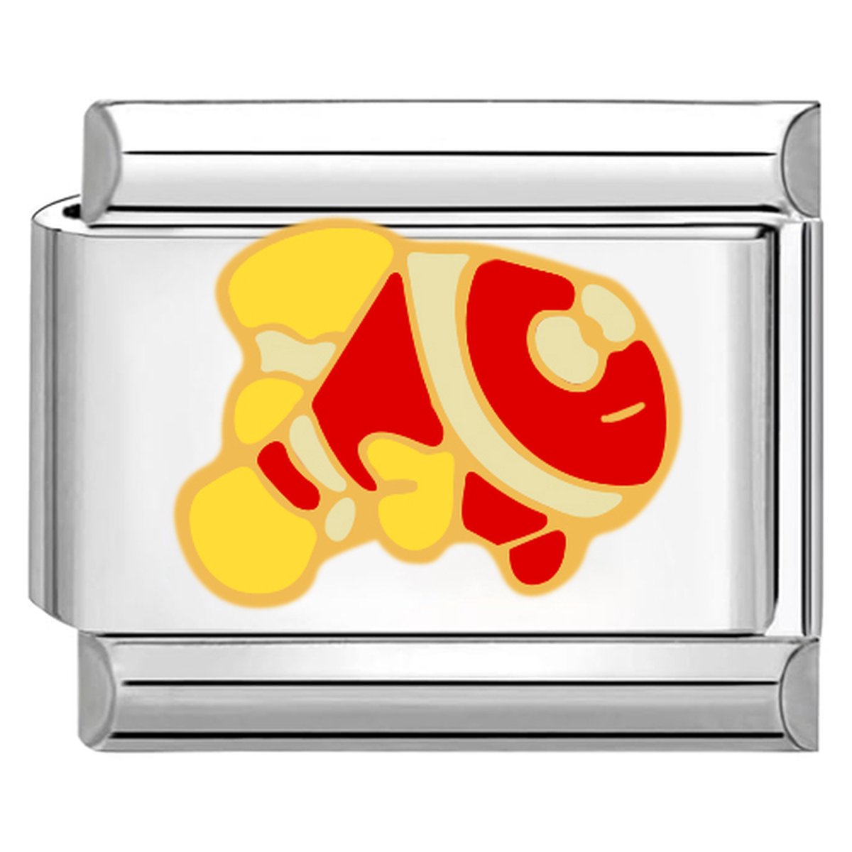 Quiges - Schakel - Bedel - 9mm - charms - Kleurrijk - Vis - Geschikt voor - armband - Schakelarmband - italy bedels armband