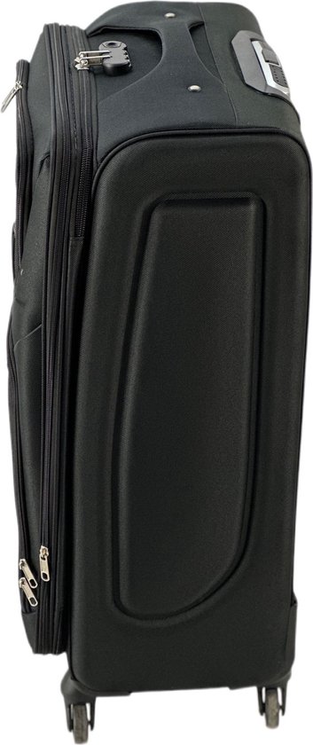 AATravel S Reiskoffer - Trolley - Handbagage - Voorvakken - 57 cm - 42 Liter - Zwart