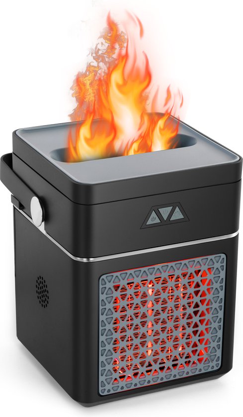 MESA LIVING - 3-IN-1 INSTA-HEATER PRO - Elektrische kachel - Elektrische verwarming voor binnen - 400W/800W/1200W - Heater - Stopcontact - Ventilatorkachel