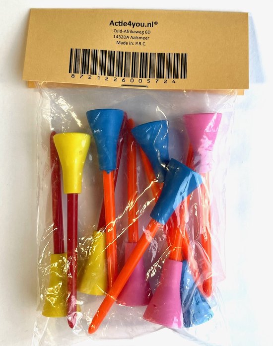 Actie4you® - Golf Tees Kunststof - Golf Tee Plastic - 90mm - 10 stuks van Actie4you — afbeelding 4