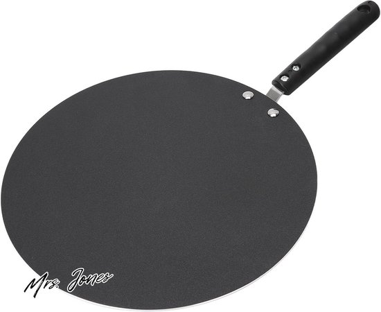 Friteusepan, Aluminiumlegering Nonstick Crêpe Pan voor Gasfornuis Top en Inductie, Pannenkoek Griddle Pan met Anti Scald Handvat, Vlakke Pan voor Eierbrood Cake Pancake Crêpes
