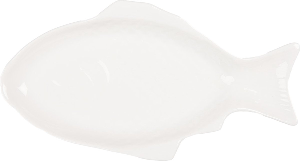 Clayre & Eef Kom Vis 375 ml Wit Keramiek
