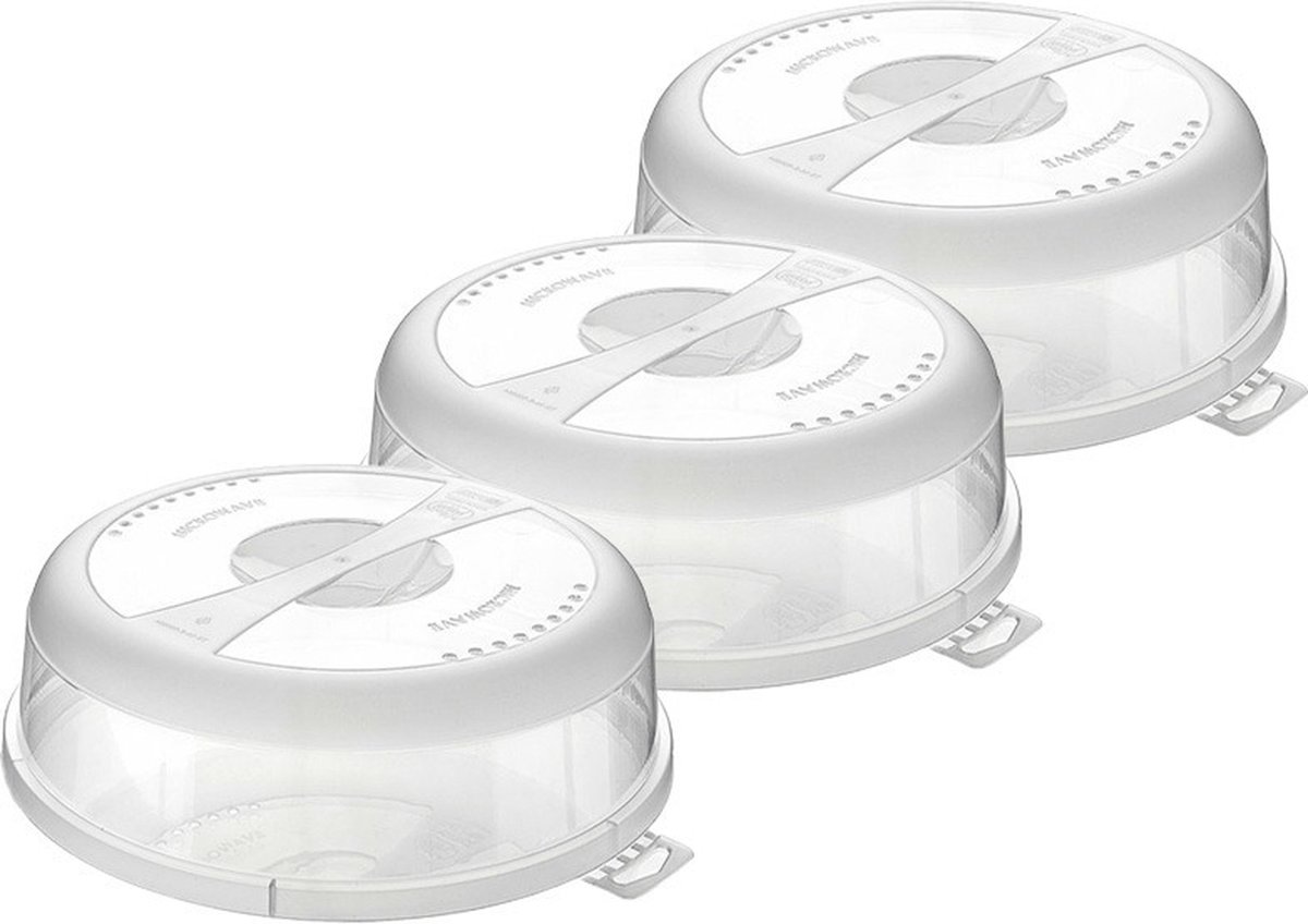 Hobby Life Magnetrondeksel/afdekschaal - 3x - transparant - BPA vrij kunststof - 24,5 x 7,5 cm