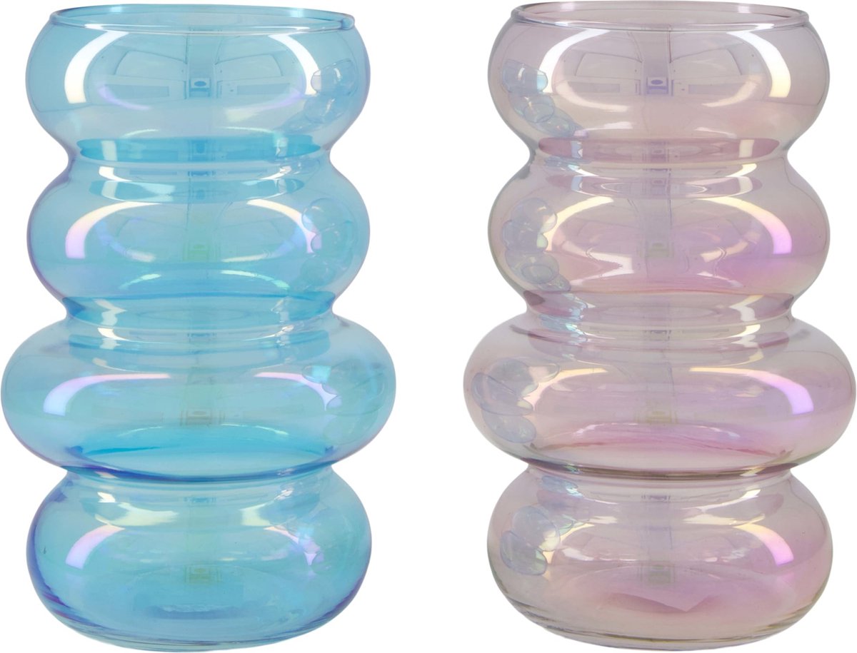 Vase luster glass 11.5x11.5x17.5cm C/2