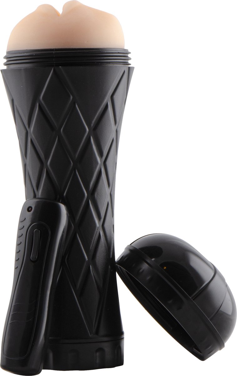 Passion Cup Masturbator Mond - Vibrerend - Zwart