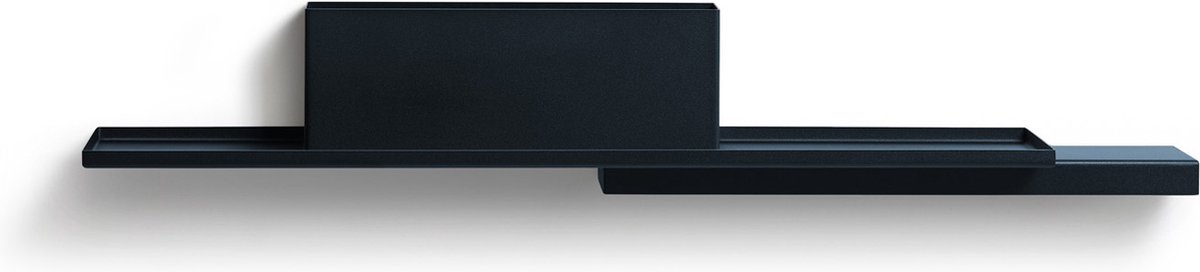 Puik design Duplex Wandrek Donkerblauw Stalen Modulair Plankenrek Wall Shelf