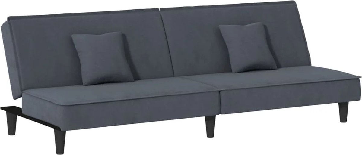 Slaapbank - Uitklapbaar - Slaapstoel - Logeerbed - Zetelbed - Slaapfauteuil - Vouwbed - 2 persoons - Zeer comfortabel - Donkergrijs