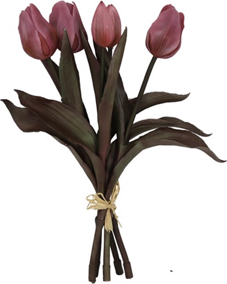 Countryfield Kunstboeket Tulipa roze- Kunst tulpen- Moederdag