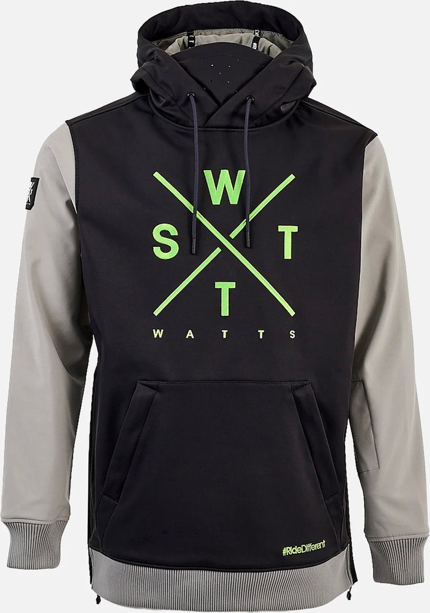 Watts Orbital softshell ski jas lichtgrijs/groen - unisex - maat L