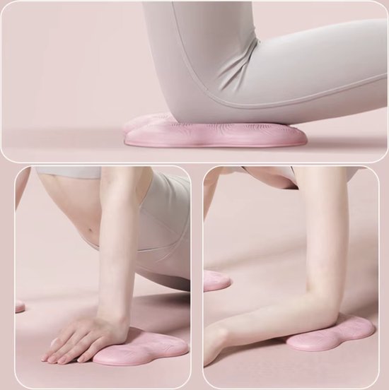 Set van 2 Comfortabele Yoga Kniebeschermers - Yoga Pads - Fitness Accessoire - Antislip - Pilates Yoga Sportaccessoires - Kniebescherming voor Pilates en Yoga - Multifunctionele Kniebeschermers - Kniekussens voor Sportsessies - Roze van GLOLLOP — afbeelding 4