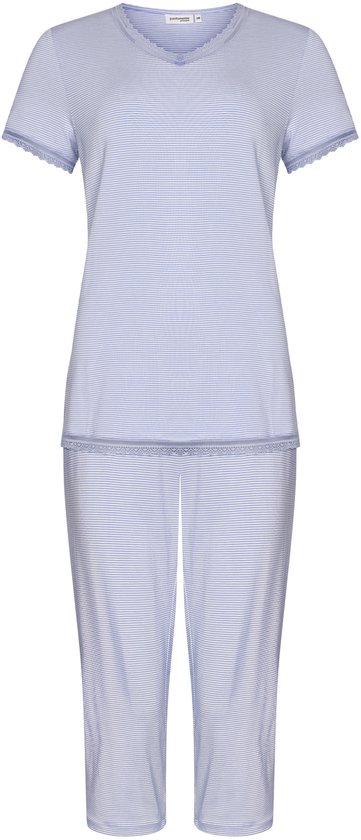 Pastunette Premium Pyjama Soft Sketches - Viscose - Blauw - Maat 38