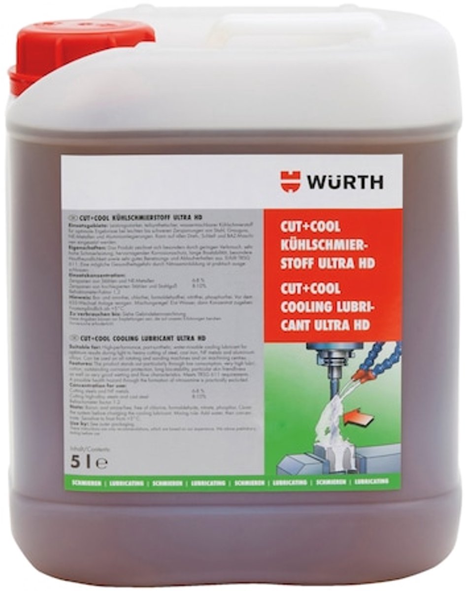 Wurth - Cut+cool-koelsmeermiddel ultra hd - cut+cool-koelsmeermiddel ultra hd x 1 st inhoud