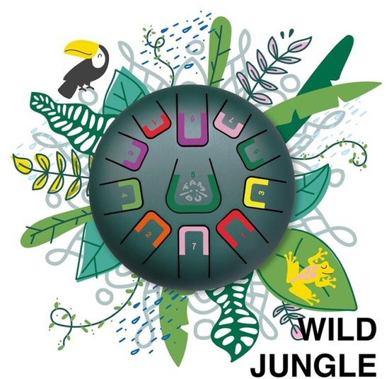 TAMBÚ Wild Jungle - Tamboerijn/drums/klankschaal van uitmuntende kwaliteit(mat junglegroen)