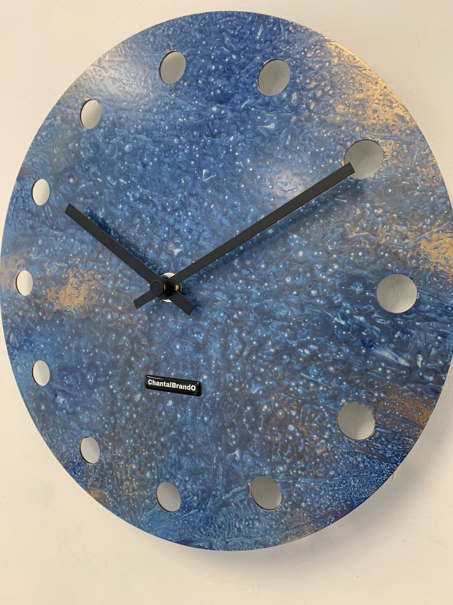 MOSACLOCK BLUE LABEL Wandklok Modern Industrieel Design