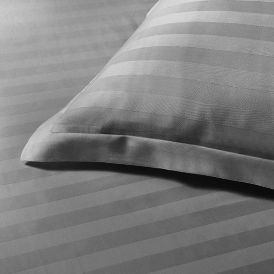 Papillon Dekbedovertrek Hotellinnen Grijs - 240x200/220 cm - Katoen Satijn van Papillon — afbeelding 2