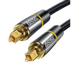 AdroitGoods Toslink kabel - 2 meter - SPDIF - Toslink - Verguld - Toslink Kabel Dolby 5.1 - TV / DVD / CD Soundbars /DAT / PS4 / AV Receivers