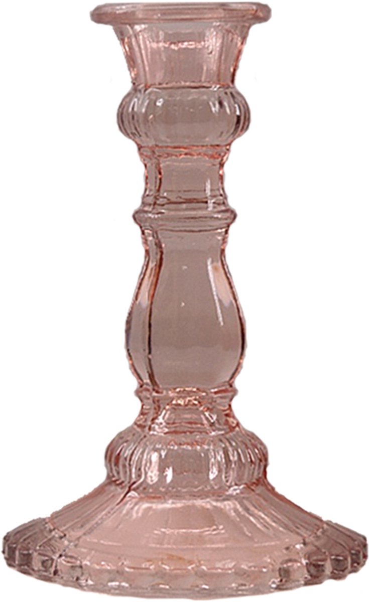 by Mooss - Kandelaar - Glas - Kaanch - Pink - 17cm
