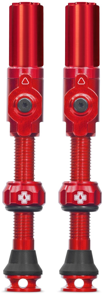 Muc-Off Tubeless Valve Big Bore Hybrid Large Red Schräder Valve 45mm