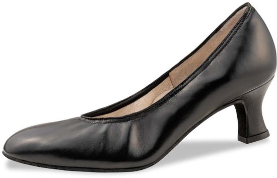 Foto: Ballroom dames dansschoenen werner kern laura comfort en ondersteuning ballroom en social hakhoogte 6 5cm ontworpen voor brede voeten suede zool echte leder werner kern zwart 39 1 3