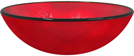 vidaXL Wasbak Gehard Glas 42 cm Goud Wastafel Gootsteen Was Tafel Bak