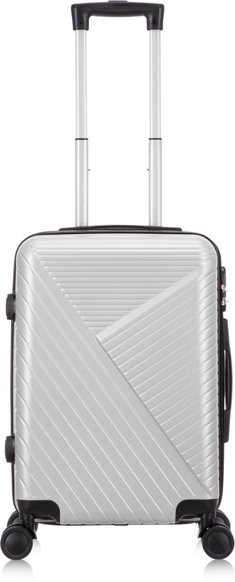 Kono Koffer bagage 55 cm Cabine koffer PP materiaal lichtgewicht met USB- oplaadpoort, Ingebouwd TSA-slot, 4 spinnerwielen, 20 inch (Marine