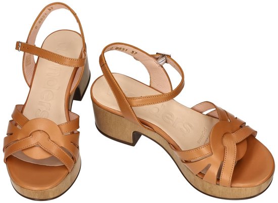 Wonders -Dames - camel - sandalen - maat 38