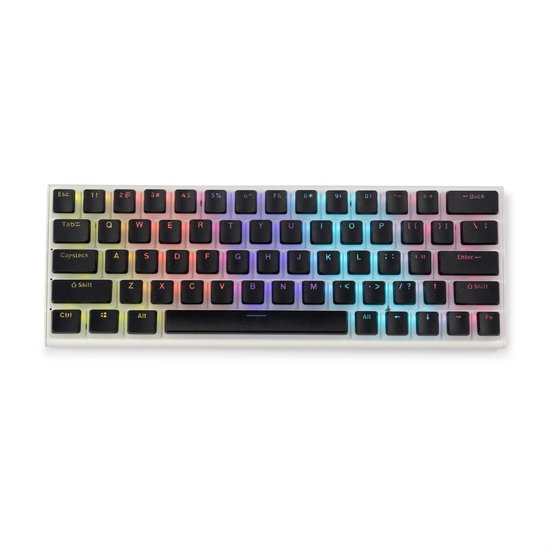 60% Mechanisch Gaming Keyboard – Pudding keycaps - RGB - Bedraad