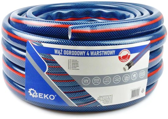 10 m tuinslang 25 mm, uv-bestendig, drukvast, knikstabiel, bevat 3 10 m tuinslang 25 mm, uv-bestendig, drukvast, knikstabiel, bevat 3