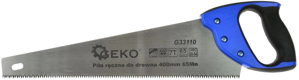 GEKO Handzaag - 400 mm - Snelle snede - Ergonomische grip - Staal HRC 50-54