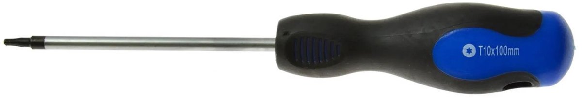 GEKO Torx schroevendraaier - T10 - 100 mm - Ergonomische handgreep - Chroom-vanadium staal