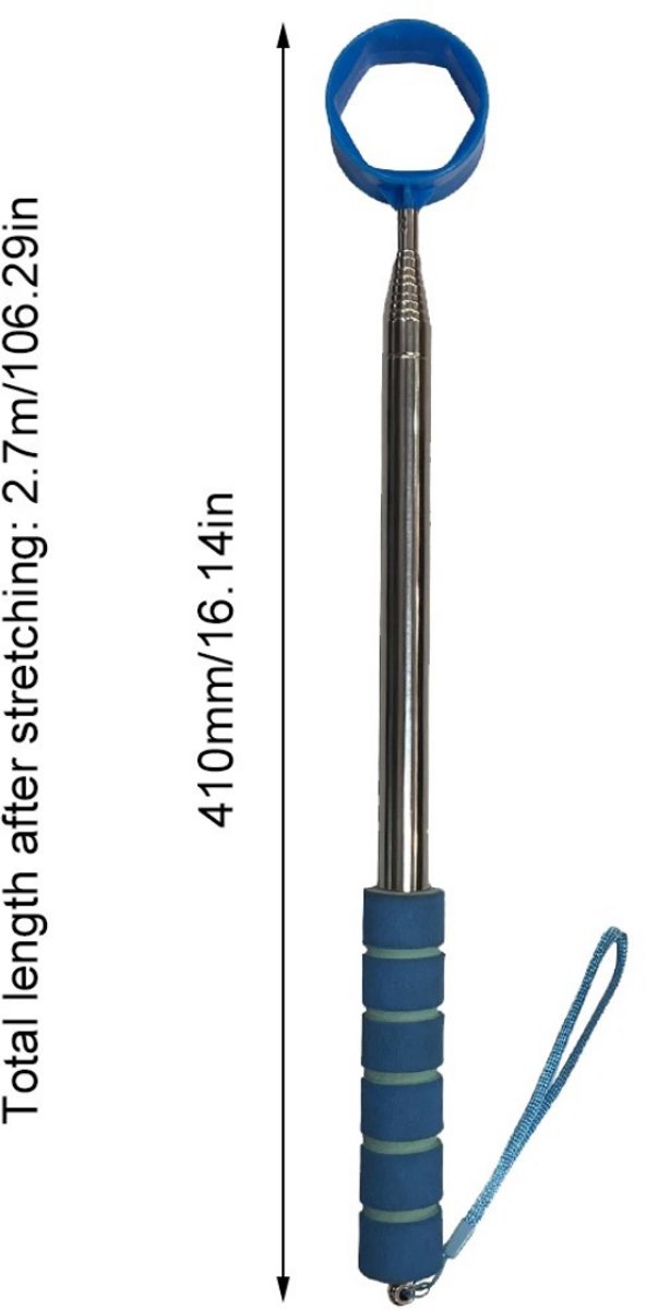 Nivard Golfbalhengel - Golfhengel - Uitschuifbaar - Ball Retriever - Golf Accessoires - Blauw van Merkloos — afbeelding 2