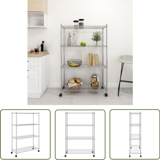 Industriële Boekenplank Zwart/Zwart 40 cm - 6 Planken, Loft Stijl, ABS