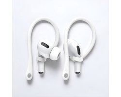 Yonico - Sport Hooks Pro - Wit - Geschikt voor Apple Airpods Pro 1/2 & Airpods 3/4 - Oorhaken - Siliconen sport haken - Set van 2 - Lichtgewicht - Gebruiksvriendelijk