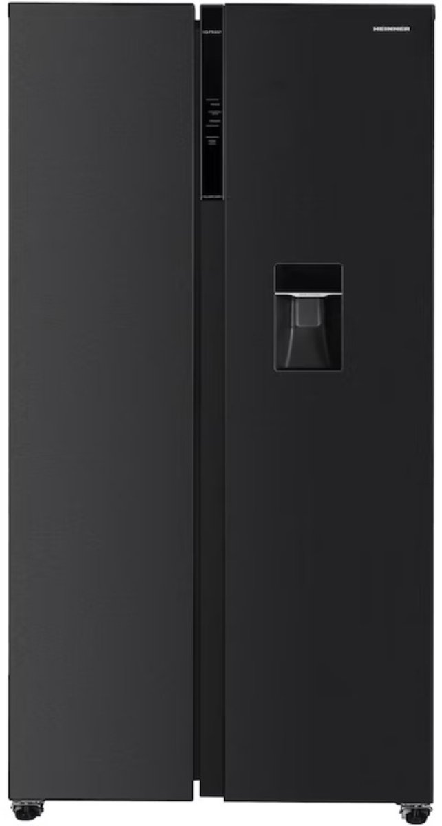 Heinner HSBS-HM592NFDXWDE++ Amerikaanse Side-by-Side Koelkast met Waterdispenser – 592 L – Full No Frost – LED Touch Display – InoxCool – Inox Antraciet – 5 Jaar Garantie