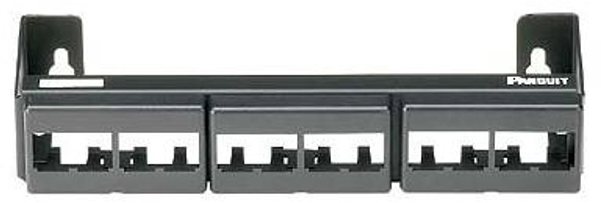 Panduit front-/patchpan. leeg kast/lessenr, kunststof, zwart, voor conn typ CJ