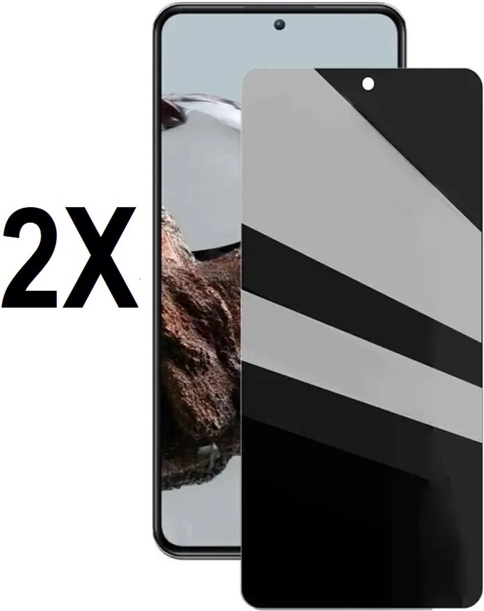 Privacy - screenprotector geschikt voor Samsung Galaxy S25 Plus - Beschermglas - Screen protector geschikt voor S25 Plus - PRIVACY - glasplaatje - 2 stuks