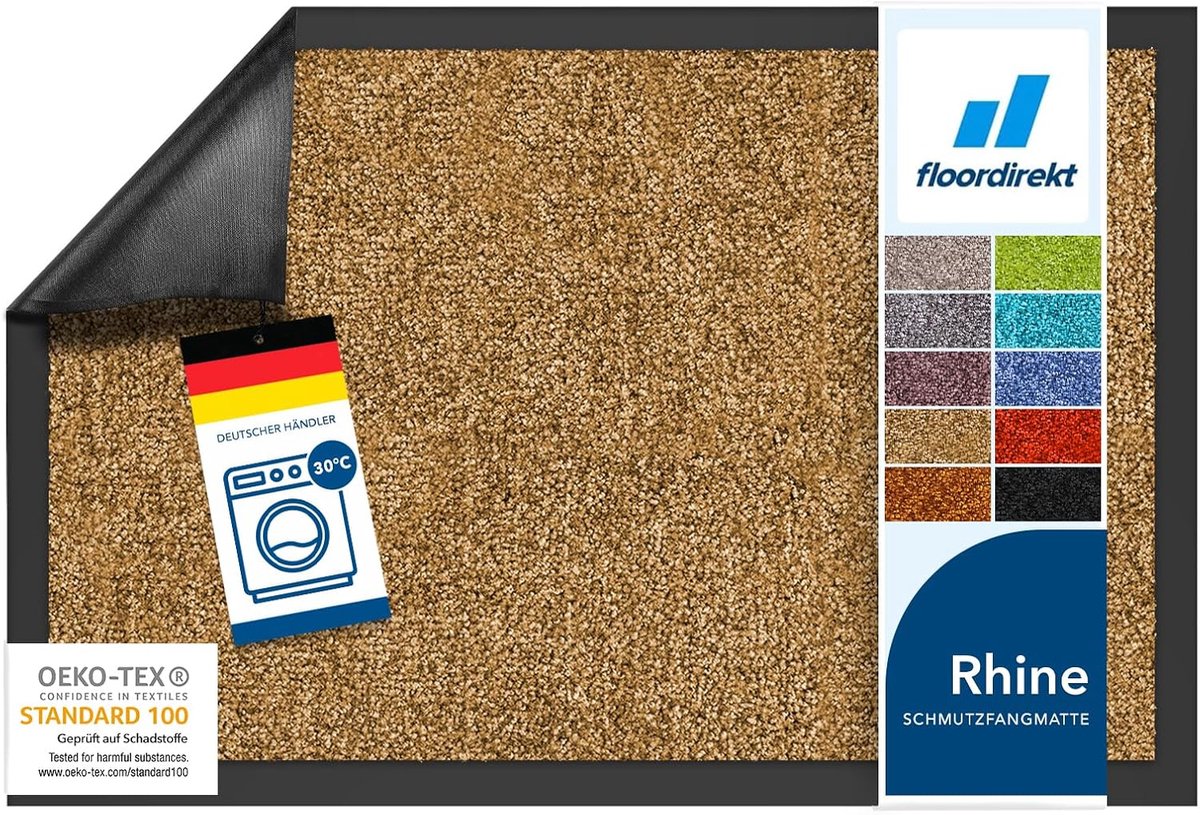 Floordirekt Deurmat - Droogloopmat - Schoonloopmat - Rhine - Gilded Beige - 90 x 600 cm