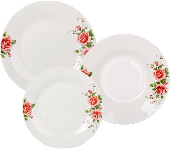VEWEET Tafelservies 'Fiona', porselein 18-delig, bordenset voor 6 VEWEET Tafelservies 'Fiona', porselein 18-delig, bordenset voor 6