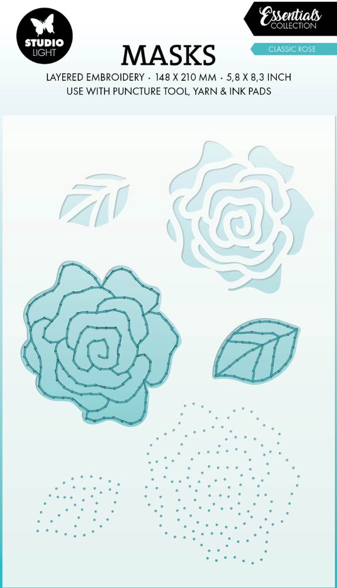 Mask Embroidery classic rose - essentials nr. 345
