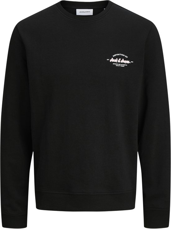 Zwarte sweater van Jack & Jones met 'Definition of Jack & Jones' logo op de borst.