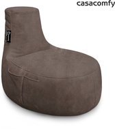 Casacomfy - ModiLounge - Pouf - Adultes - Cold Brew - Aspect cuir - Tissu doux