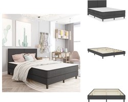 vidaXL Boxspringframe - Boxspringframes - Boxspring - Boxsprings - Boxspringframe stof grijs 160x200 cm
