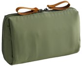 Trousse de Maquillage - Petite trousse de Maquillage - 15*5,5*10cm - verte - pour maquillage, bijoux et plus - trousse de toilette pour femme - pour table, bureau ou en déplacement - Polyester