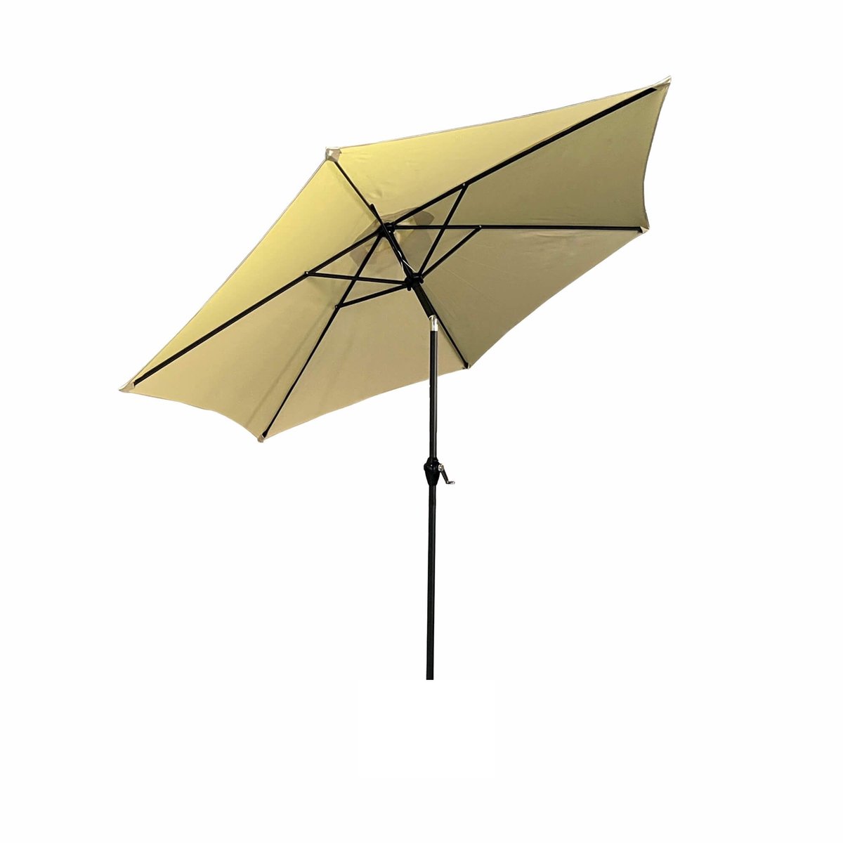 Verstelbare beige Tuinparasol ORIENT van Akord, waterdicht, UB-bescherming, 270 x 270 x 235 cm.