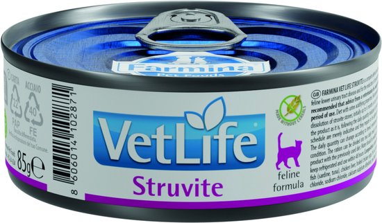 Vet Life natvoeding voor de kat Struvite 85 gr. - per 12 stuks