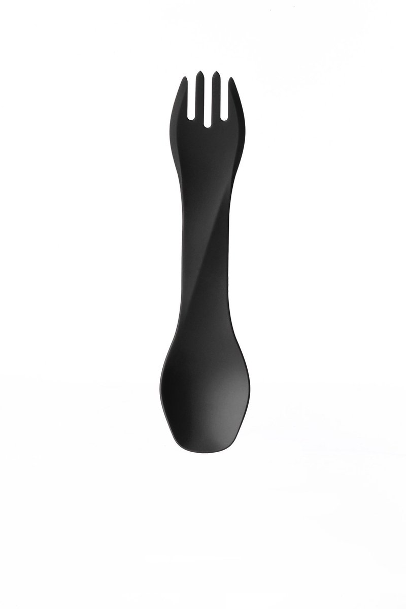 Human Gear - GoBites BIO - Herbruikbaar - Bestek - Spork - Black - campingbestek
