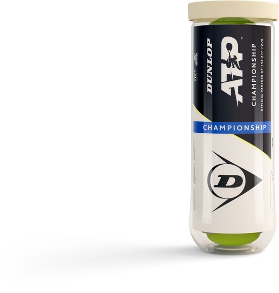 Foto: Dunlop atp championship tennisballen geel 3 stuks